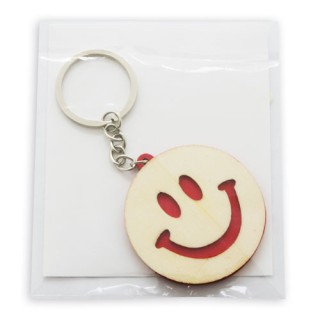 Llavero de madera smile personalizado